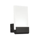 GobekUsa 4" Wide Acrylic LED Sconce Light - Black/White Cuboid Design with Warm/White Lighting Options
