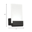 GobekUsa 4" Wide Acrylic LED Sconce Light - Black/White Cuboid Design with Warm/White Lighting Options