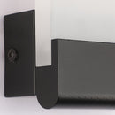 GobekUsa 4" Wide Acrylic LED Sconce Light - Black/White Cuboid Design with Warm/White Lighting Options