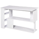 Writing Table Workstation: L Shaped Corner Computer Desk
