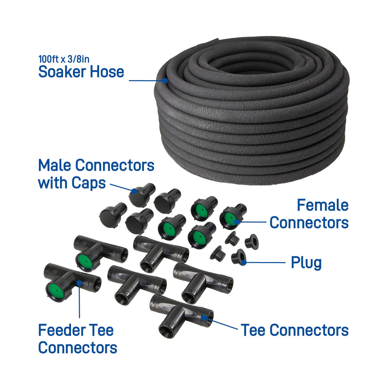 100 ft x 3/8" Garden Soaker Hose Kit 22045, photo 2 of 11