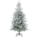 6 Ft Artificial Frosted Christmas Tree With Realistic Branches