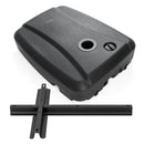 220 LBS Cantilever Patio Umbrella Base Stand with Wheels Fillable offset Umbrella Stand-Black by LJGDeals