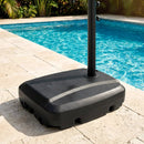 220 LBS Cantilever Patio Umbrella Base Stand with Wheels Fillable offset Umbrella Stand-Black by LJGDeals