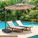 220 LBS Cantilever Patio Umbrella Base Stand with Wheels Fillable offset Umbrella Stand-Black by LJGDeals