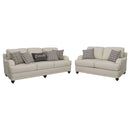 Anderson - 2 Piece Cushion Back Living Room Set - Gray by HouseOfZazla