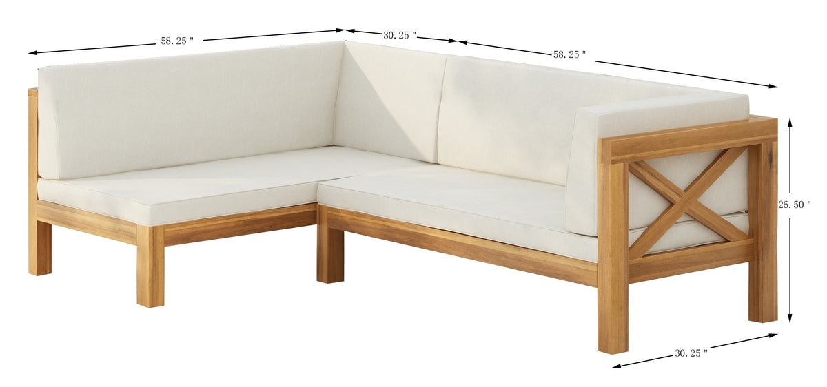 Brava X-Back Right Corner Bench Set of 2, photo 4 of 10