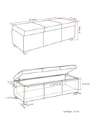Avalon - Multifunctional Storage Ottoman Bench by HouseOfZazla