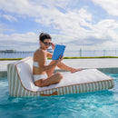 Lux Inflatable Chaise Pool Lounger with Sunbrella® Fabric
