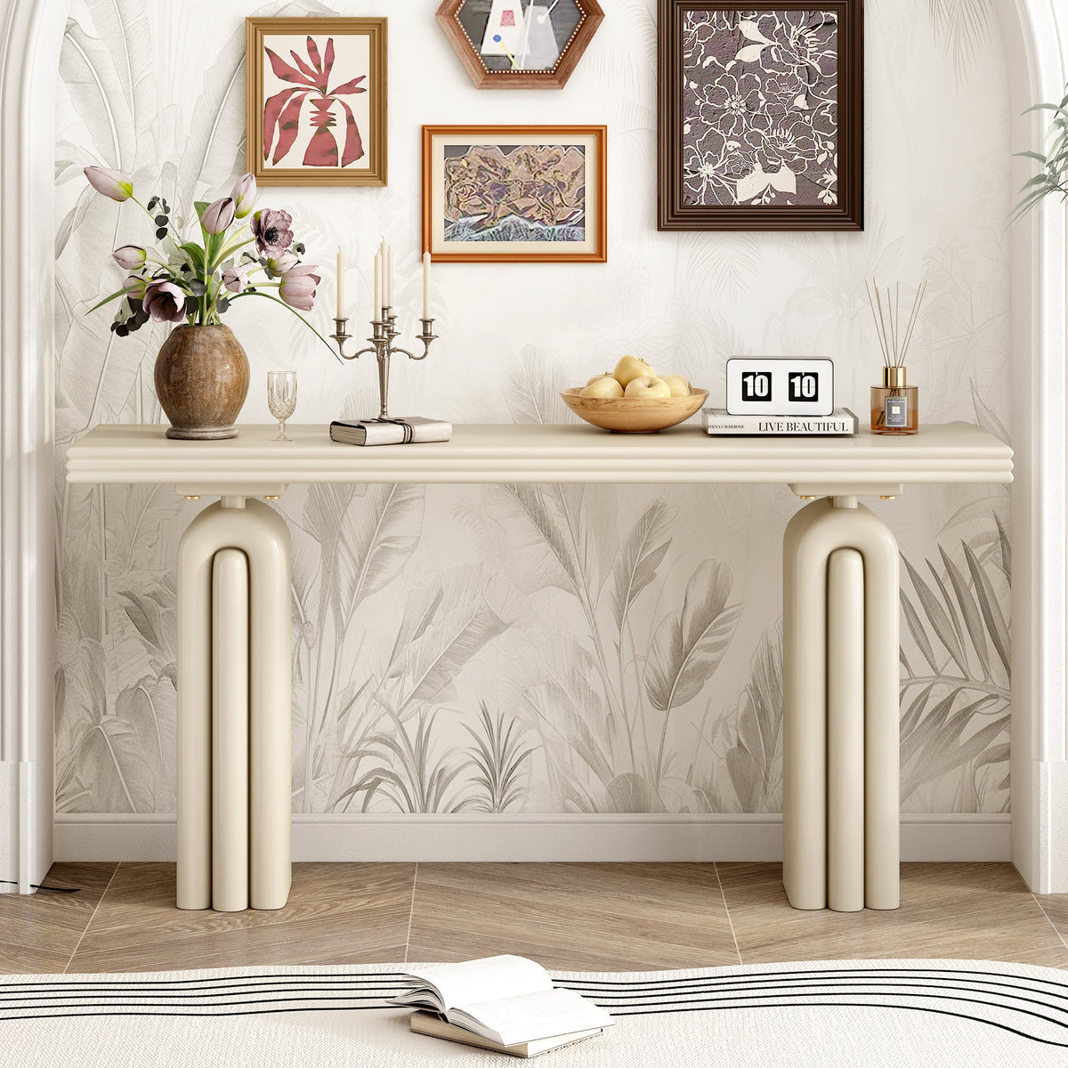 U_STYLE Chic Acacia Veneer Console Table, photo 2 of 10