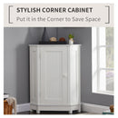 Bathroom Cabinet Triangle Corner Storage Cabinet With Adjustable Shelf Modern Style by HouseOfZazla