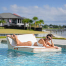 Lux Double Inflatable Chaise Pool Float with Sunbrella® Fabric
