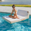 Lux Double Inflatable Chaise Pool Float with Sunbrella® Fabric