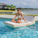 Lux Double Inflatable Chaise Pool Float with Sunbrella® Fabric