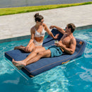 Lux Double Inflatable Chaise Pool Float with Sunbrella® Fabric
