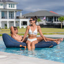 Lux Double Inflatable Chaise Pool Float with Sunbrella® Fabric