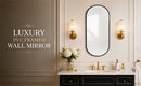 Black PVC Frame Mirror 18X40 Inch