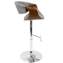 Curvo - Mid Century Modern Adjustable Barstool With Swivel With Straight T Footrest by HouseOfZazla