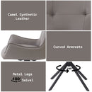 Damita - Side Chair With Swivel (Set of 2) - Camel by HouseOfZazla