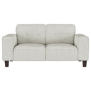 Deerhurst Upholstered Track Arm Tufted Loveseat Greige
