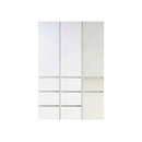 Elise - Modular Closet System With Mirror - White - Wood