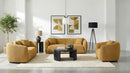 Aleisha 3-piece Chenille Upholstered Sofa Set Mustard Yellow