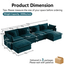 Oversized U Shape Sofa with Ottomans