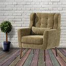 Modern Olive Green Chenille Accent Chair