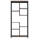 6 Tier, 8 Shelf Etagere Bookcase Storage Display Rack For Living Room - Rustic Brown by HouseOfZazla