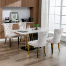 Nikki Collection Modern Tufted Velvet Upholstered Dining Chairs - Set of 2