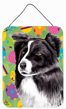 Border Collie Easter Eggtravaganza Aluminium Metal Wall or Door Hanging Prints