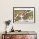 Vintage Map of New York City, New York 1907