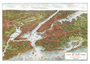Vintage Map of New York City, New York 1907