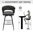 Bar Stool 360 Swivel With Back Footrest by HouseOfZazla