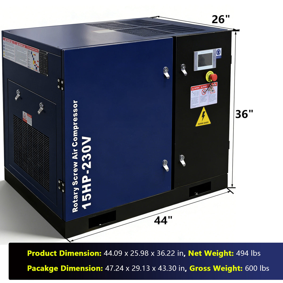 15HP Rotary Screw Air Compressor, photo 6 of 10