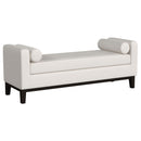 Thomas - Raised Arm Accent Bench - Ivory by HouseOfZazla