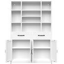 Industrial Bookcase Tall With Adjustable Shelves, Drawers & Doors by HouseOfZazla