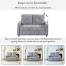 Modern Loveseat Pull Out Sofa Bed With Adjustable Backrest, Two Cup Holders, A Phone Holder, Three Charging Ports And Side Storage Pockets For Living Room by HouseOfZazla
