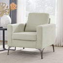 3 Piece Living Room Sofa Set, including 3-Seater Sofa, Loveseat and Sofa Chair, with Two Small Pillows, Corduroy Beige