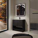 Modern Bathroom Vanity With Ceramic Sink, Freestanding Cabinet, Soft Closing Doors by HouseOfZazla