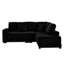 93" Sectional Sofa Couch with Reversible Chaise Lounge