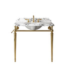 VICI 36" Bathroom Console Sink, Undermount Ceramic Vanity Basin by HouseOfZazla