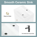 20 Inch Bathroom Vanity with Ceramic Sink, Diamond Pattern Door Design by HouseOfZazla