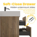 Grace 30 Rough Oak Wall-Mounted Bathroom Vanity by HouseOfZazla