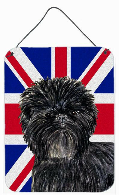 Affenpinscher with English Union Jack British Flag Wall or Door Hanging Prints SS4953DS1216