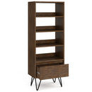 Chase - Tall Bookcase - Rustic Natural Aged Brown by HouseOfZazla
