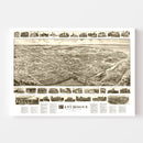 Vintage Map of Patchogue, New York 1905