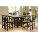 Tolland - Counter Height Dining Table With Storage Pedestal - Cappuccino by HouseOfZazla