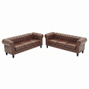2 Piece Chesterfield Sofa Set