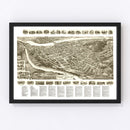 Vintage Map of Port Jervis, New York 1920